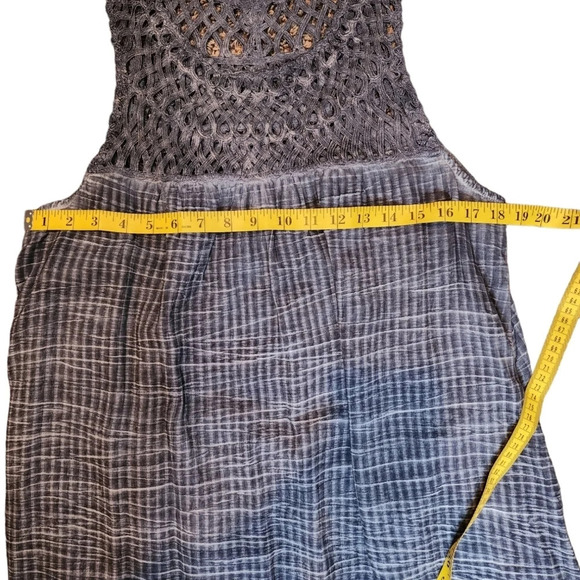 Pilcro and the Letterpress Anthropologie Macrame Tunic Dress Blue Size MP - Picture 14 of 15